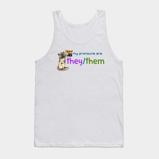 My Pronouns with Chocolate (They/Them) Tank Top